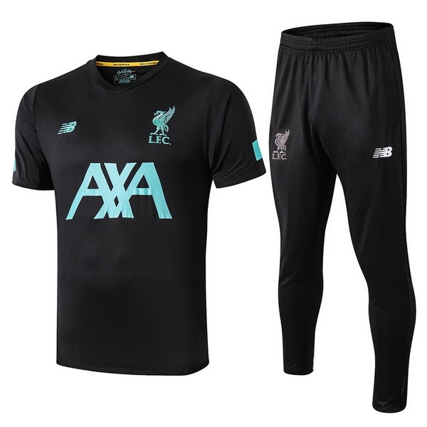 Trainingsshirt Liverpool Komplett Set 2019-20 Grün Schwarz Fussballtrikots Günstig